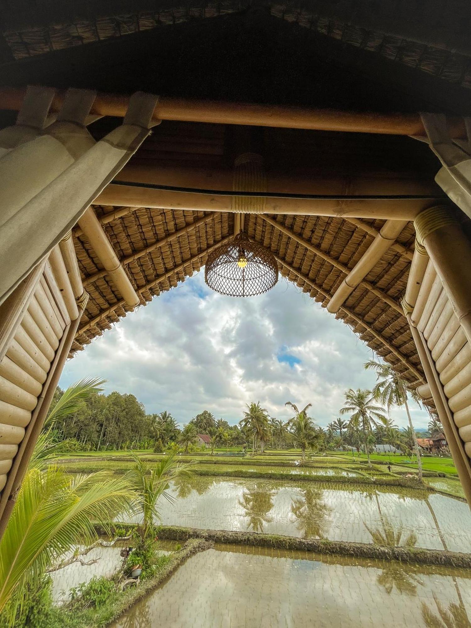 Kawig Bamboo House - Ricefield View, Eco Bamboo Home Tampaksiring Exterior foto